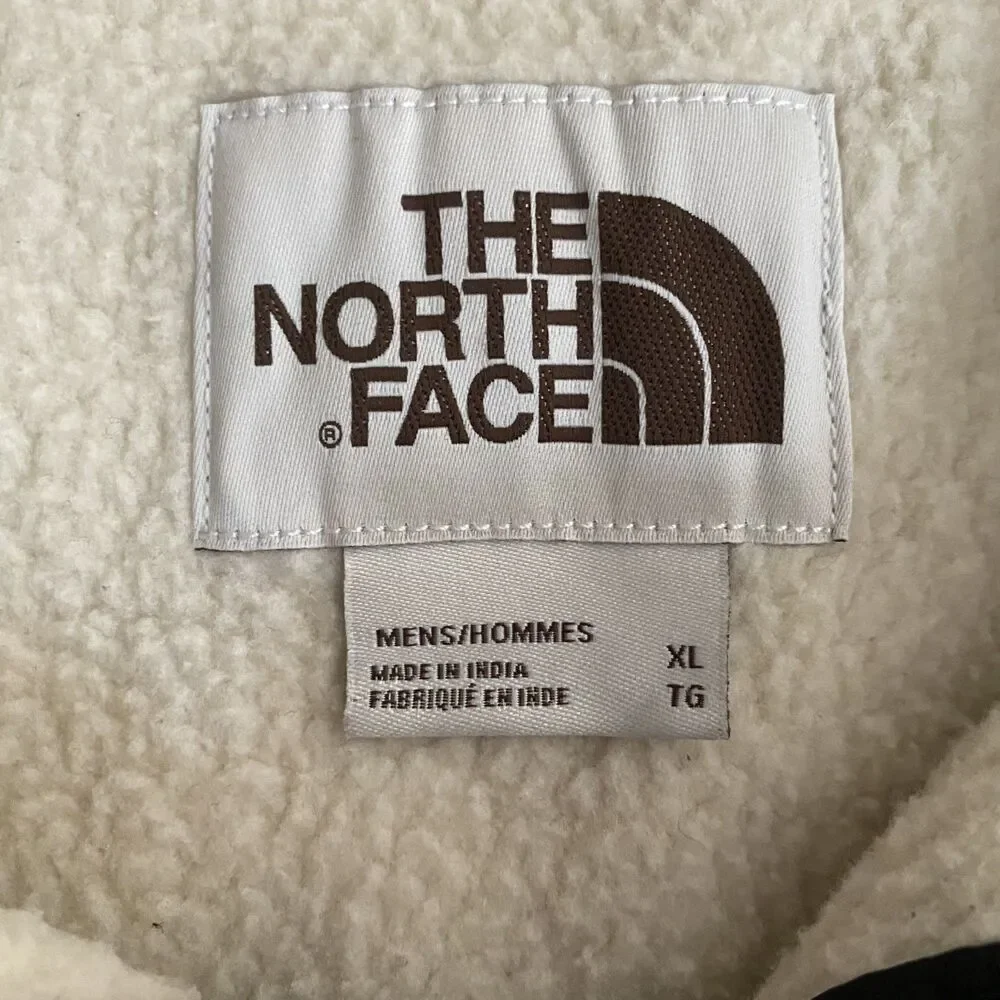 The North Face Jacket Mens XL Red Buffalo Plaid Sherpa Lined Snap Front